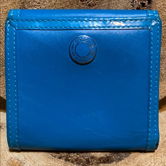 Coach Handbags - COACH Teal Wallet